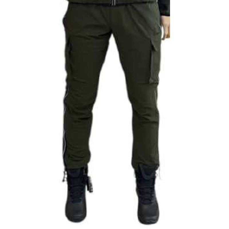 Pantalone operativo tessuto tecnico verde scuro