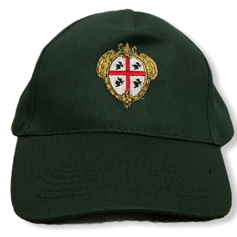 BERRETTO BASEBALL VERDE SCURO CON RICAMO REGIONE AUTONOMA DELLA SARDEGNA